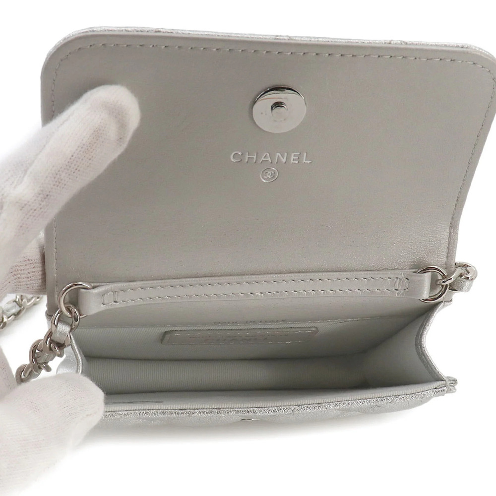 CHANEL Silver Leather Fanny Pack - Picture 8 of 9